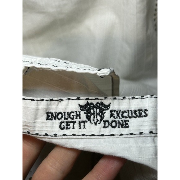 ROAR Signature Mens White Button Front Long Sleeve Casual Shirt Size Large - Picture 9 of 9